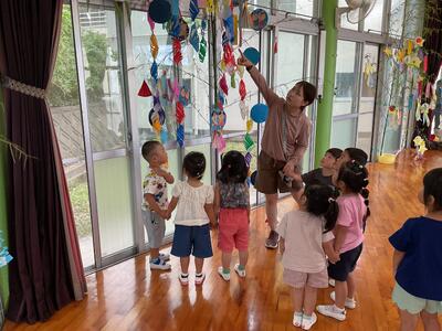 いろんな笹飾りがあって、綺麗だね！